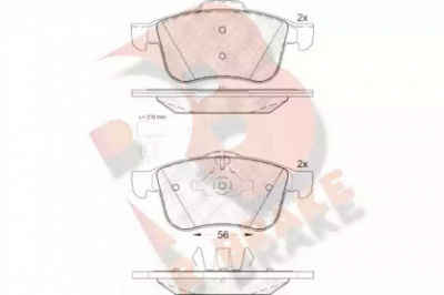 R BRAKE rb1772 -  Комплект тормозных колодок, дисковый тормоз